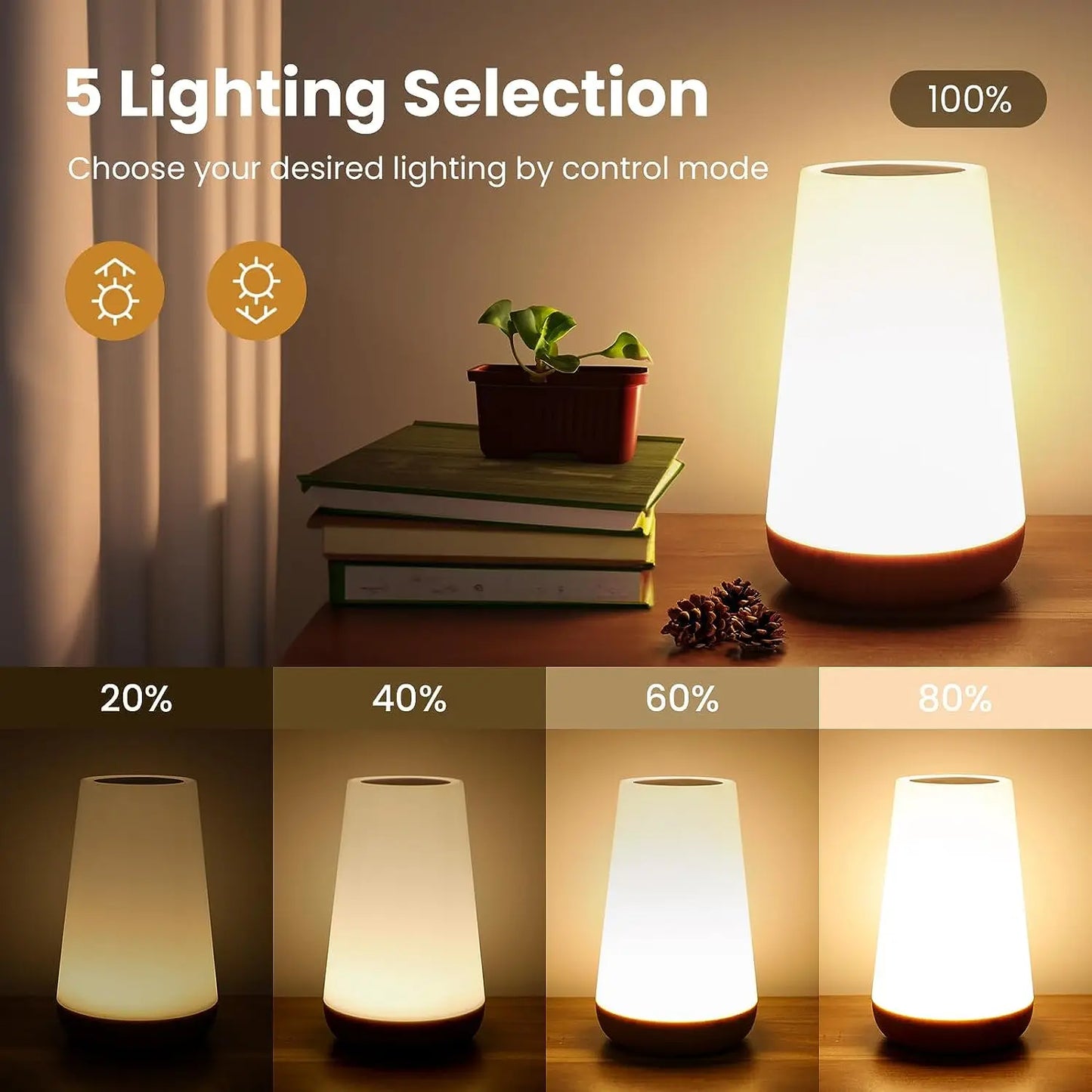 Smart RGB Night Light – 13 Colors, Touch & Remote Control, USB Rechargeable