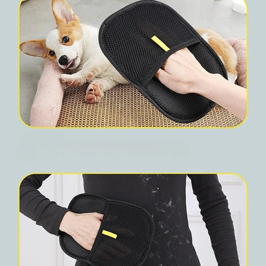 Pet Hair Removal Glove – Washable, Portable, Gentle on Fabrics