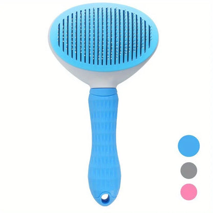 One-Click Pet Grooming Brush – Universal Hair & Flea Comb for Cats and Dogs