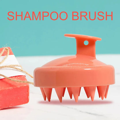 Silicone Scalp Massage Brush – Shampoo & Spa Comb for Hair, Head & Body