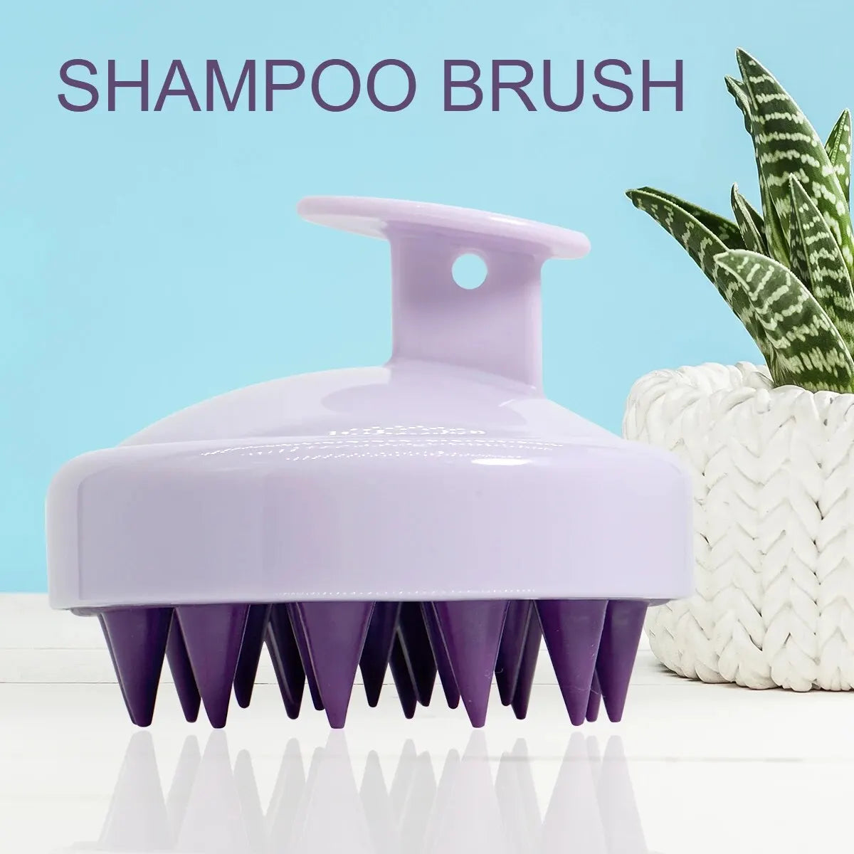 Silicone Scalp Massage Brush – Shampoo & Spa Comb for Hair, Head & Body