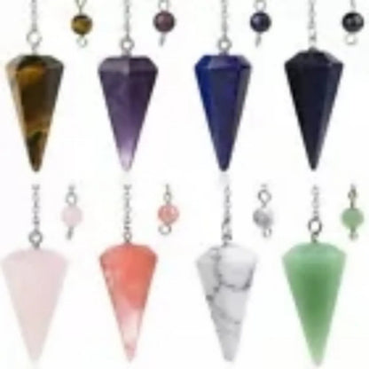 Amethyst Pendulum Charm – Natural Stone Reiki Healing Pendant