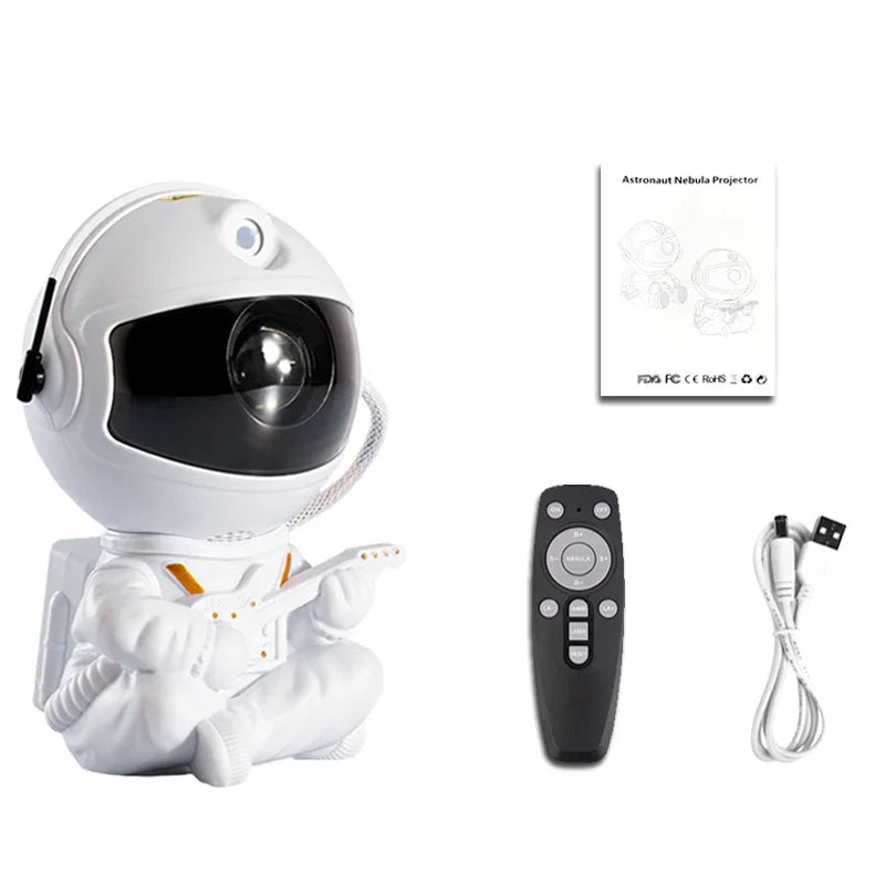 Astronaut Galaxy Projector – 360° Nebula Ceiling Light with Remote & Timer