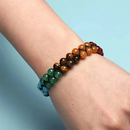 7 Chakra Healing Bracelet – Adjustable Rope Bangle for Meditation & Yoga
