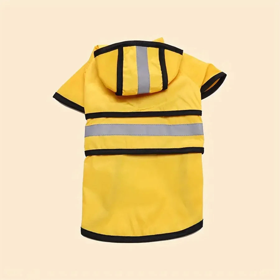 ALightweight waterproof dog raincoat with adjustable straps, product view