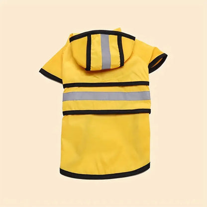 ALightweight waterproof dog raincoat with adjustable straps, product view