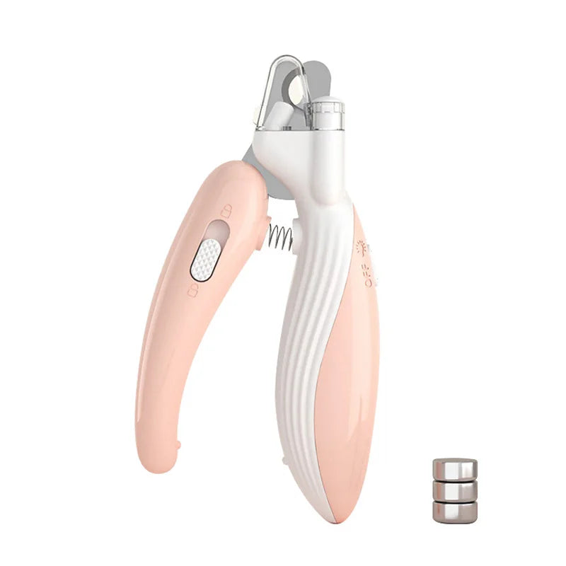 Complete grooming kit with LED nail clipper, safety guard, and nail fil