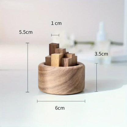 Chaidui Wooden Essential Oil Expander – Beech & Walnut Aromatherapy Stick (10cm)