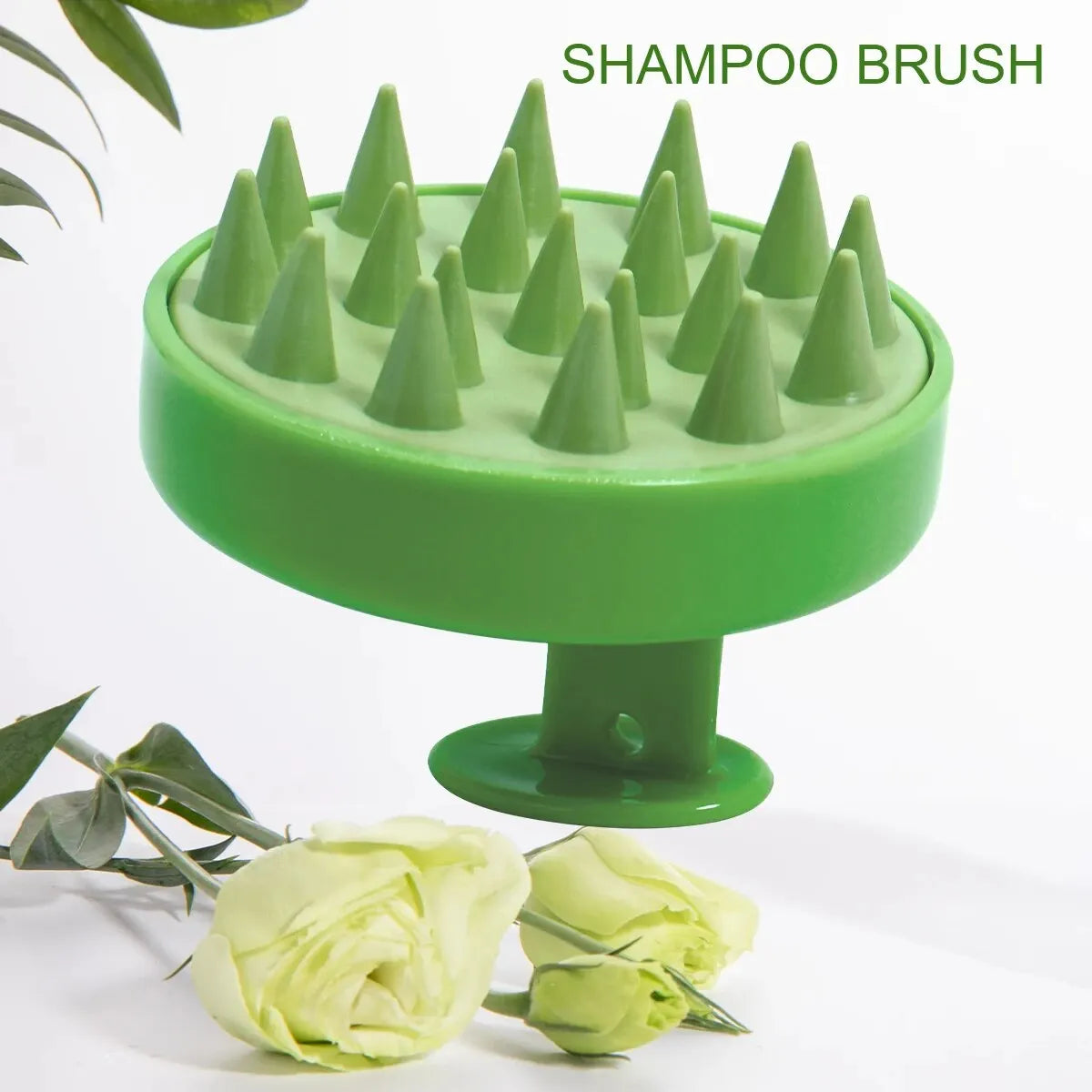 Silicone Scalp Massage Brush – Shampoo & Spa Comb for Hair, Head & Body