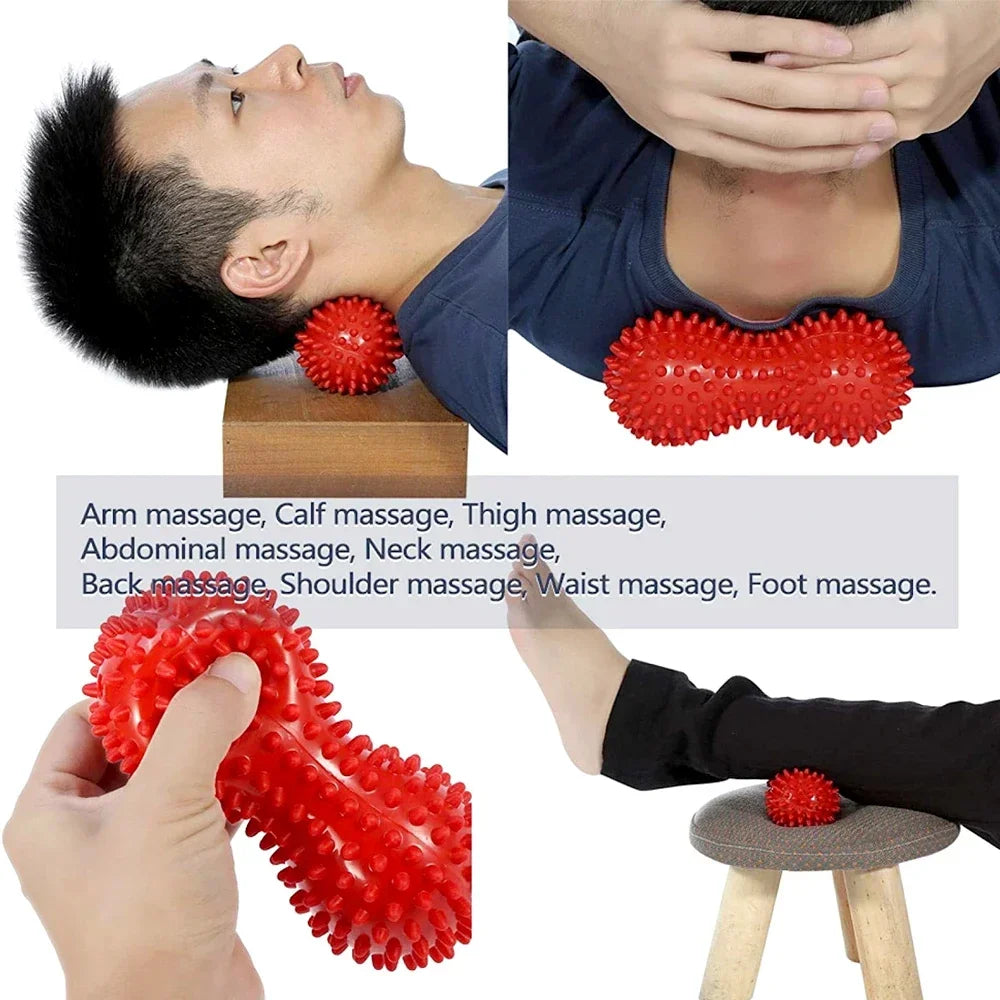 Peanut Massage Ball – Large Deep Tissue PVC Roller for Body Relaxation