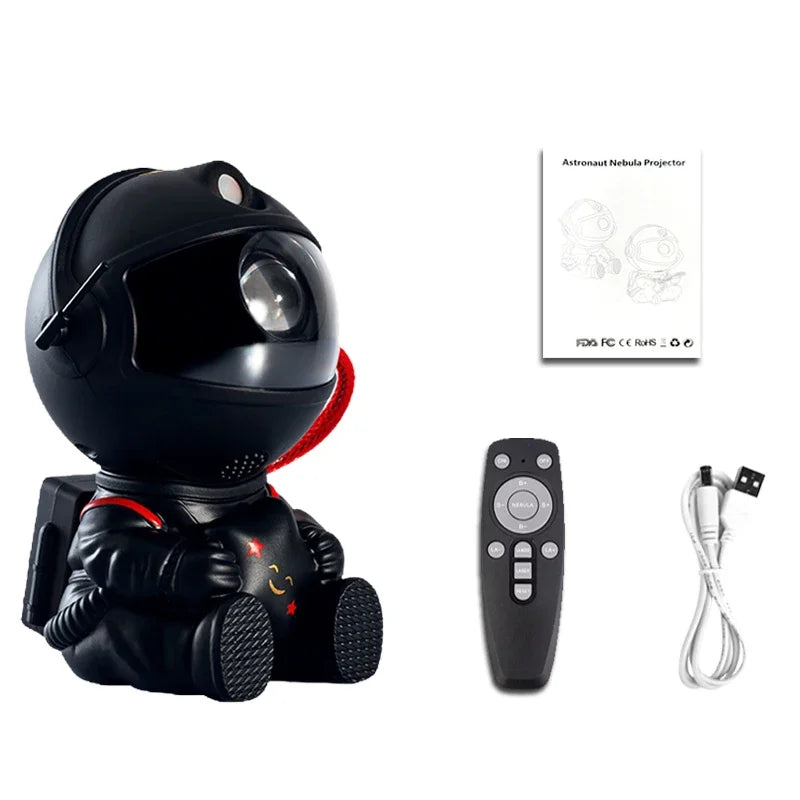 Astronaut Galaxy Projector – 360° Nebula Ceiling Light with Remote & Timer