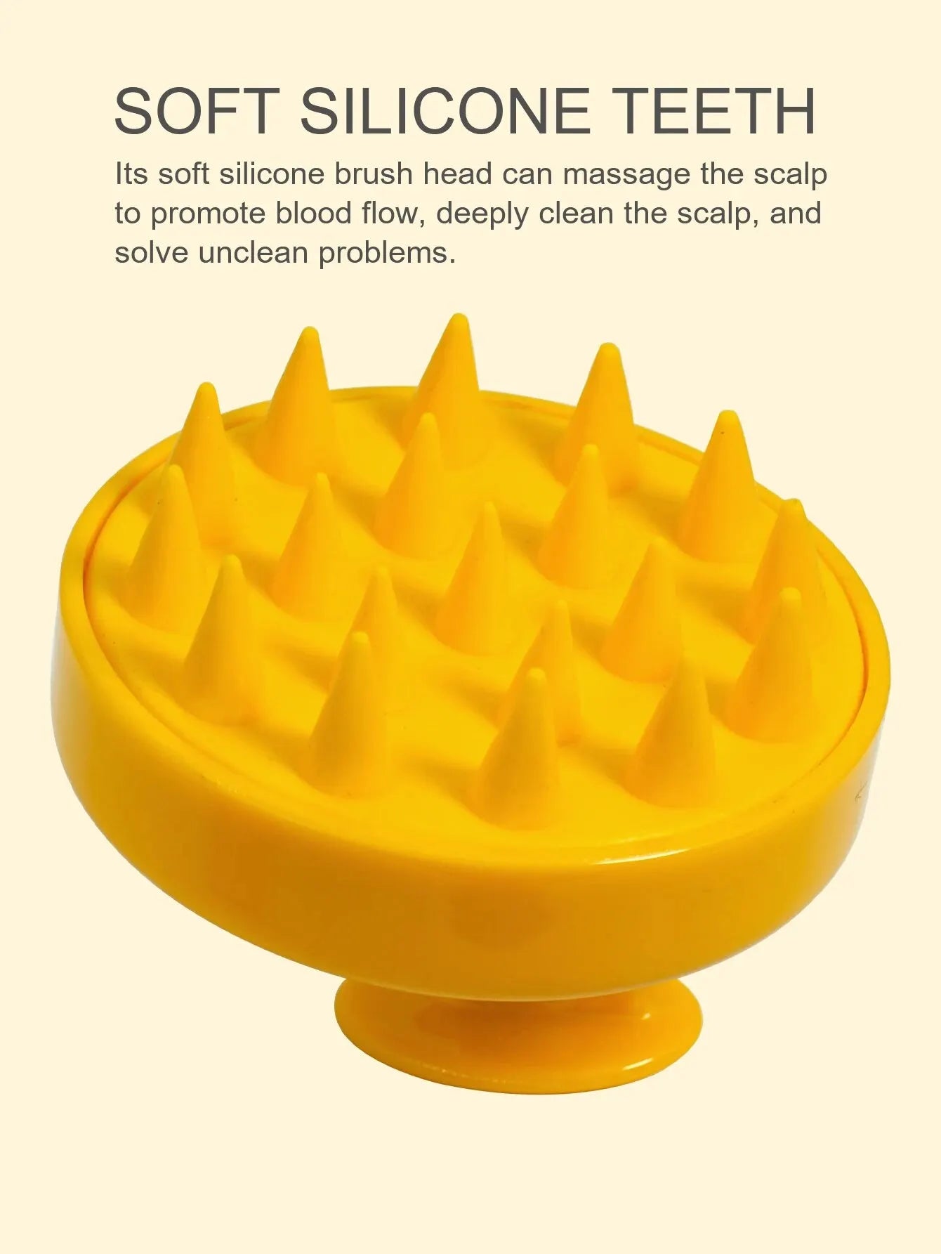 Silicone Scalp Massage Brush – Shampoo & Spa Comb for Hair, Head & Body