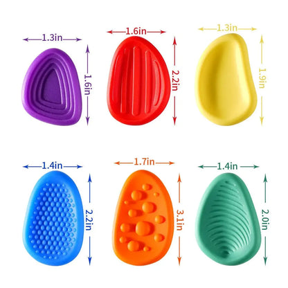6pcs Sensory Fidget Stones – Calming Tools for Autism, ADHD & Anxiety Relief