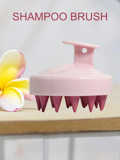 Silicone Scalp Massage Brush – Shampoo & Spa Comb for Hair, Head & Body