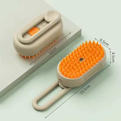 Steam-Infused Pet Grooming Brush – Massage Comb for Cats & Dogs, Hair Removal & Deshedding Tool