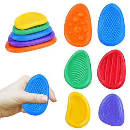 6pcs Sensory Fidget Stones – Calming Tools for Autism, ADHD & Anxiety Relief