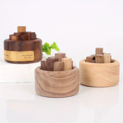 Chaidui Wooden Essential Oil Expander – Beech & Walnut Aromatherapy Stick (10cm)