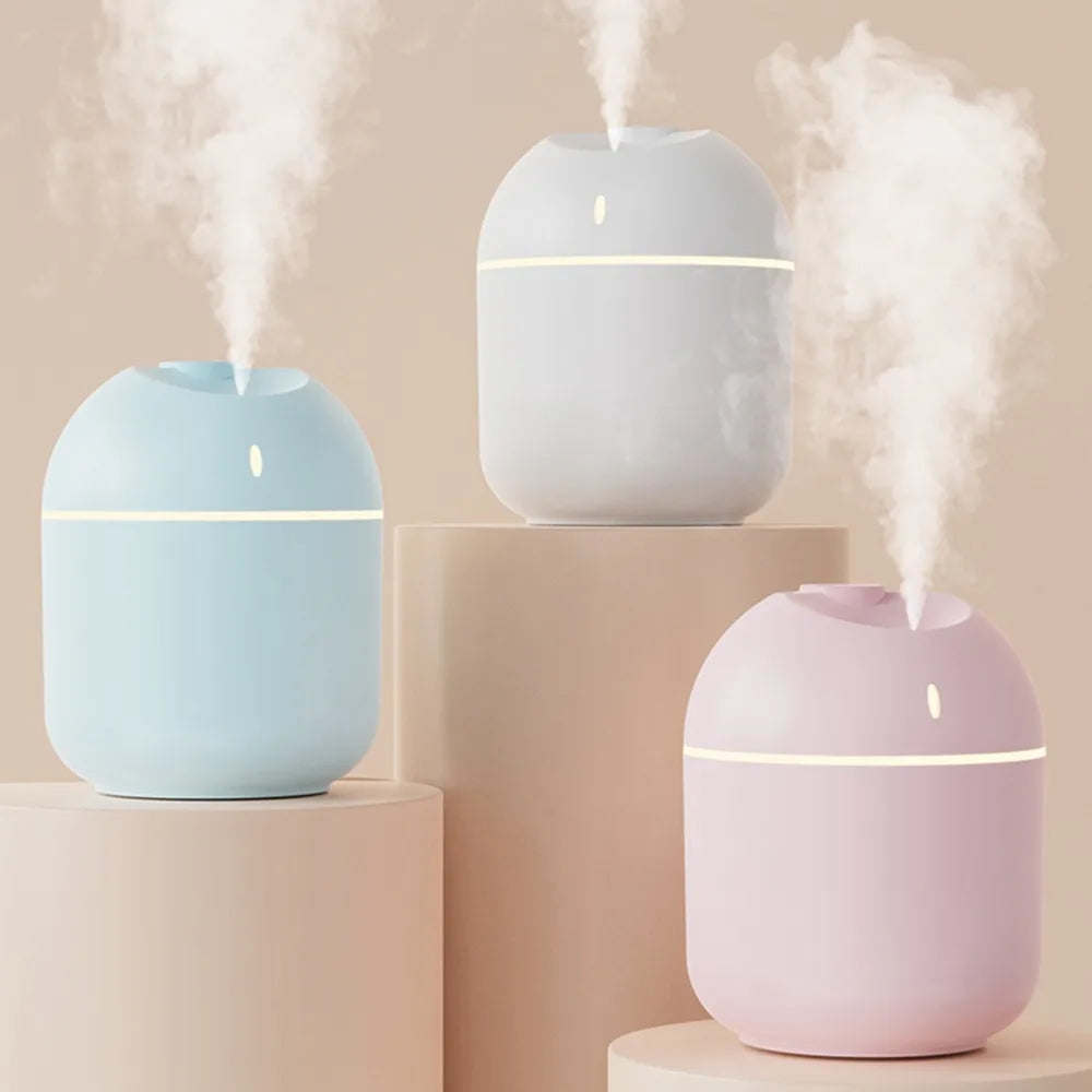 Modern USB aroma diffusers with LED night lights and auto shut-off, designed for sleep rituals, portable wellness, and poetic ambiance.